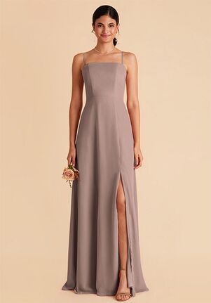 Birdy Grey Chris Chiffon Dress in Toffee Square Bridesmaid Dress