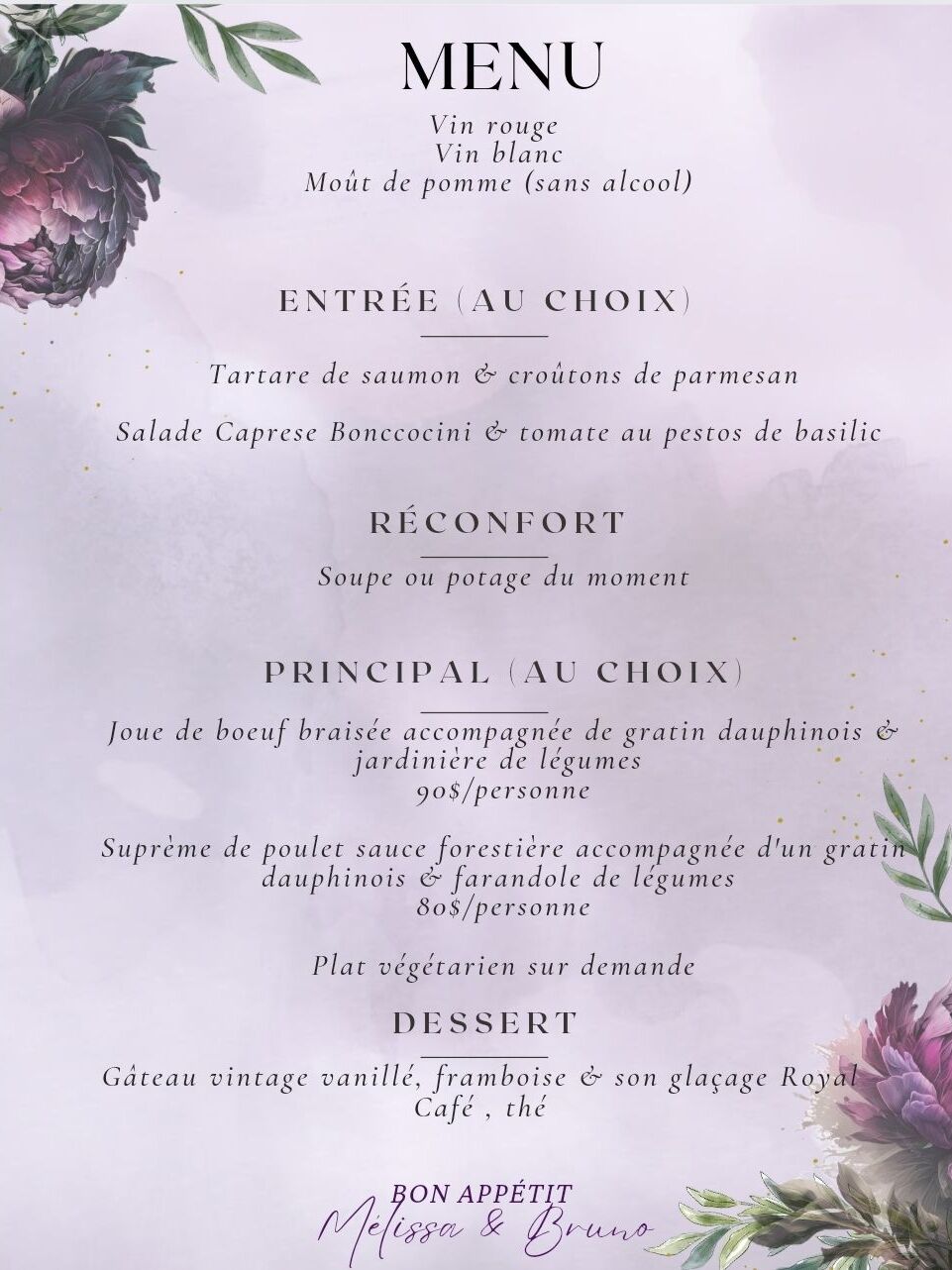 Picture of Menu Adulte 