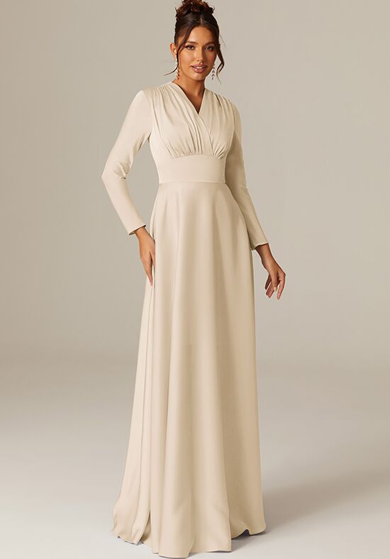 AW Bridal AW APRIL DRESS V-Neck and Plunge Bridesmaid Dress - 1