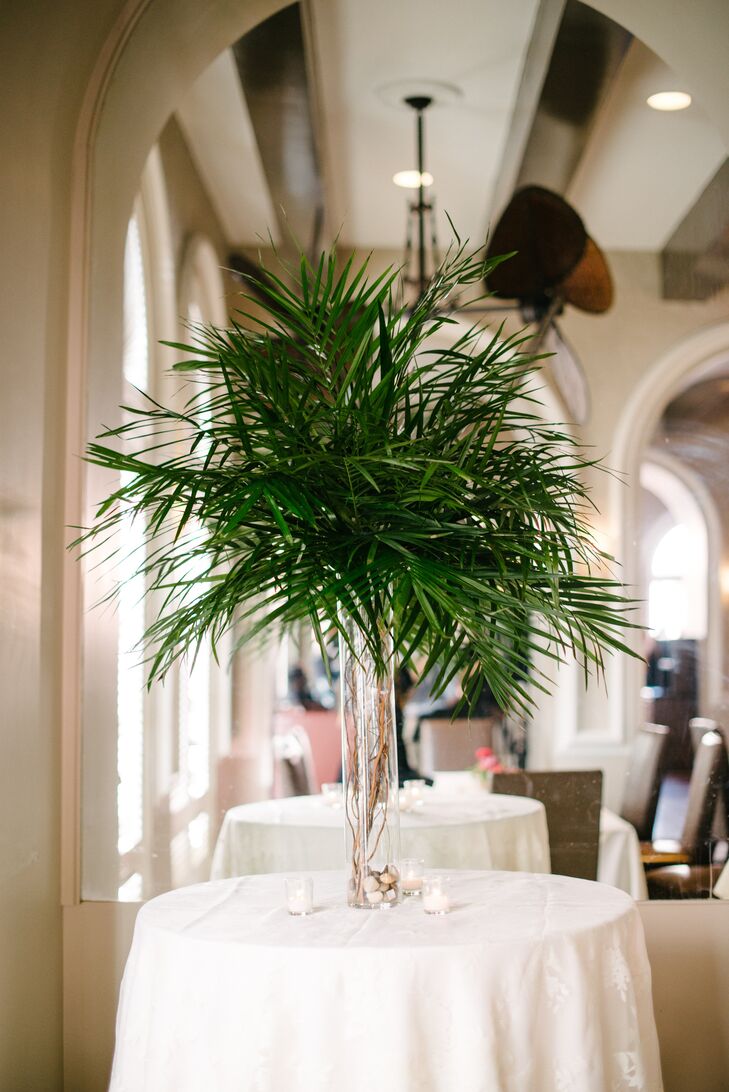 Elegant Palm Leaf Centerpiece