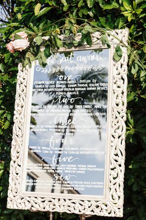 White-Framed Mirror Seating Chart