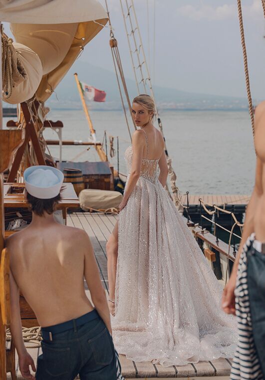 Amalfi Passion collection by Ricca Sposa Donata 24-011 A-Line Wedding Dress - 3