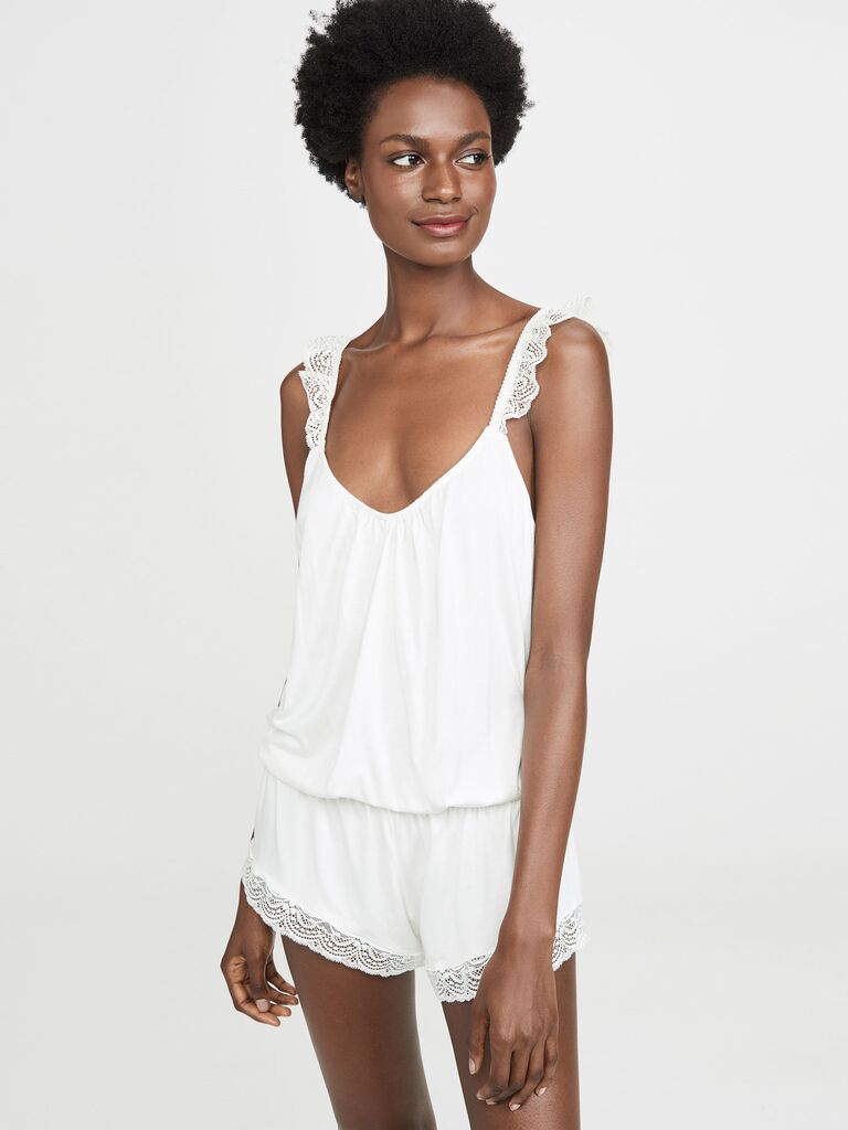 white sleep romper