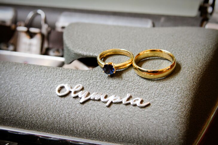 Sapphire Ring Set in Gold Band