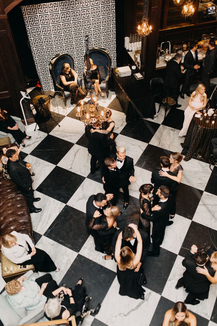 Black and White Checkered Dance Floor