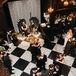 Black and White Checkered Dance Floor
