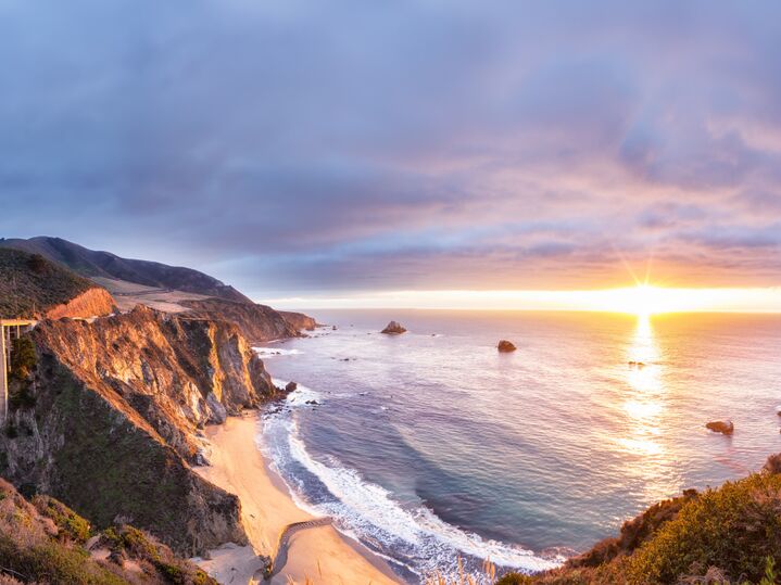 Bixby Creek Bridge on Highway 1 at Big Sur in California