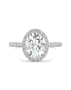 Forever One Moissanite Elegant Oval Cut Engagement Ring