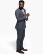 Generation Tux Iron Gray Peak Lapel Suit Gray Tuxedo - thumbnail - 2