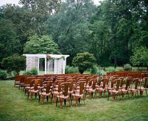 Woolverton Inn Bohemian Outdoor Ceremony Decor