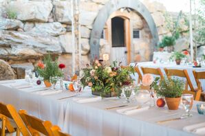 Reception Display with Boho Floral Arrangements