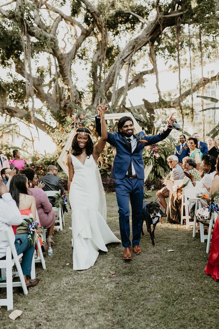 Wedding Recessional at the Miami Beach Botanical Garden in Miami Beach, Florida