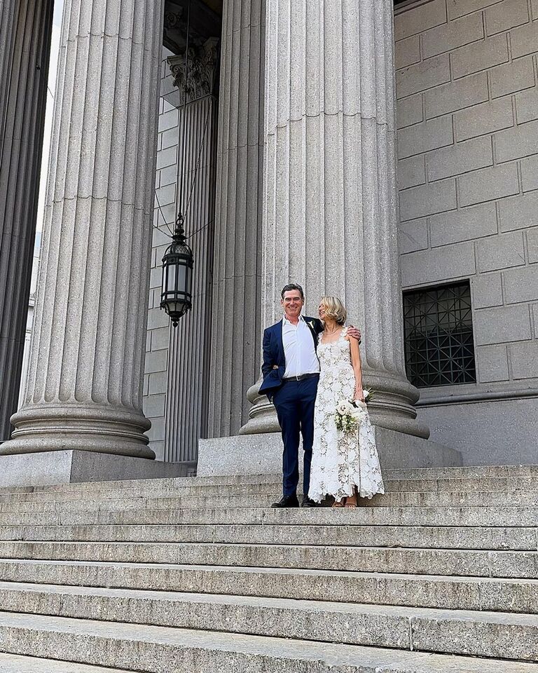 Naomi Watts wedding dress by Oscar de la Renta