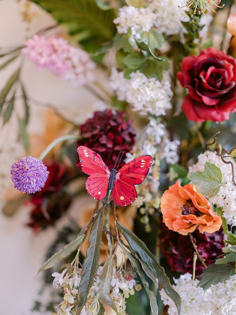 Paper butterfly floral accoutrements, butterfly wedding ideas