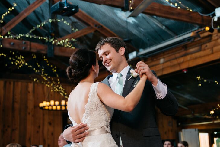 When it came to choosing their first-dance song, Katharine and Nate ditched tradition. “Our first dance was to ‘Hold My Hand’ by Hootie and the Blowfish, which is my favorite song of all time,” says Katharine. “Our band was wonderful and learned the song for us.”