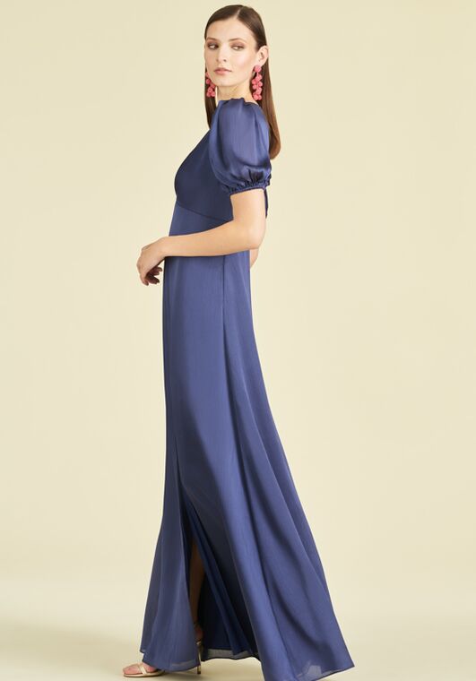 Sachin & Babi Alli Gown - Deep Cobalt V-Neck Bridesmaid Dress - 4