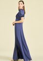 Sachin & Babi Alli Gown - Deep Cobalt V-Neck Bridesmaid Dress - thumbnail - 4