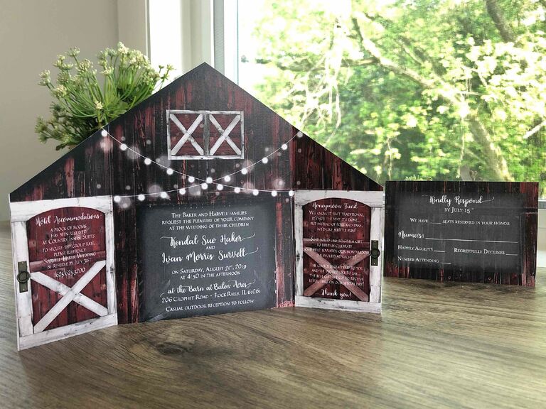Barn doors wedding invitation