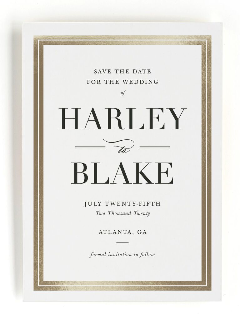 Gilded Frame save-the-dates