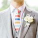 White Lisianthus Groom's Boutonniere