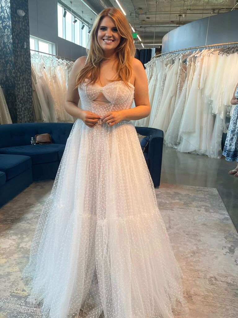 Bridal Fashion Editor Lauren Whalley in Galia Lahav Fitted Wedding Dress