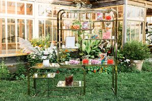 Gold Retro-Glam Candy Bar Display