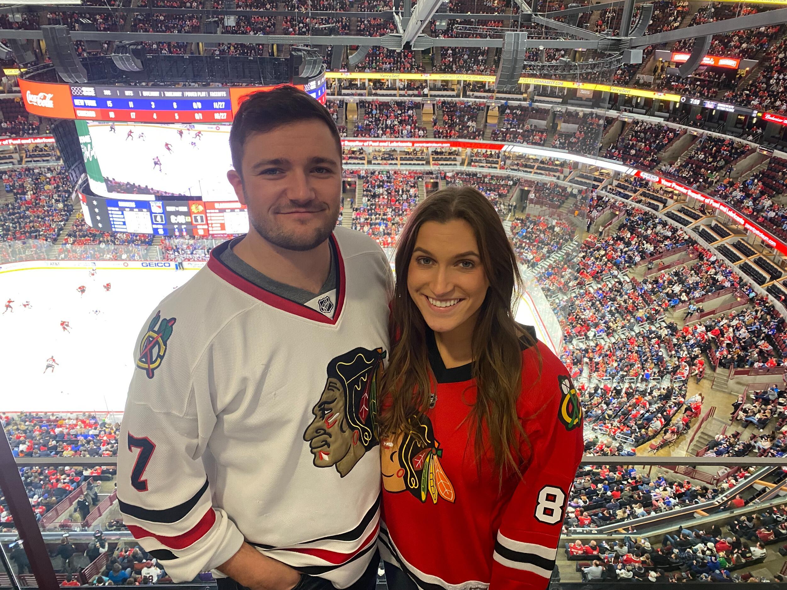 First sporting event together - Chicago Blackhawks!