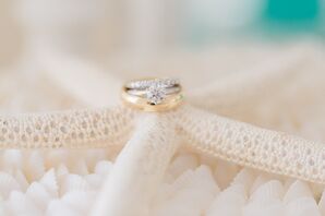 Diamond Solitaire Engagement Ring With Platinum Band