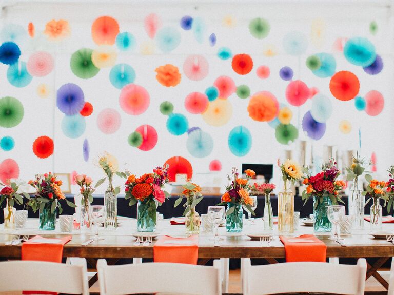 disney themed wedding colorful lanterns