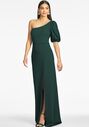 Sachin & Babi Nadia Gown - Emerald One Shoulder Bridesmaid Dress - thumbnail - 6
