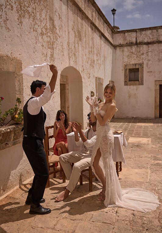 Dance of Puglia by LOVE by Ricca Sposa 25-008(2) Grazia Mermaid and Trumpet Wedding Dress - 7