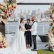 Romantic, Bohemian Wedding Ceremony With Skyline View