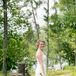 Bride in Ivory Sheath Dress and Braided Updo
