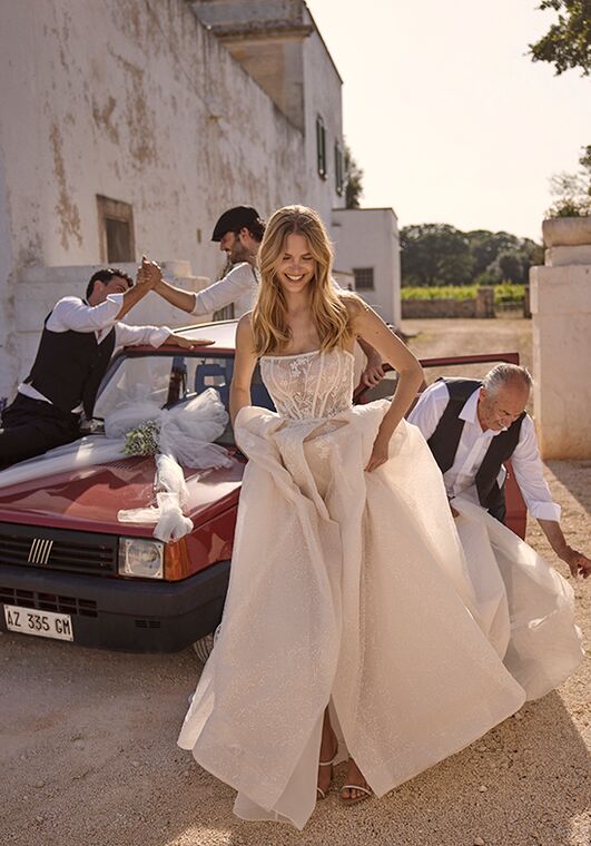 Dance of Puglia by LOVE by Ricca Sposa 25-001(2) Agata A-Line Wedding Dress - 6