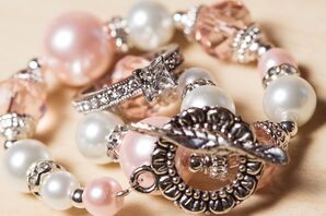 Engagement Ring Over Beaded Jewelry