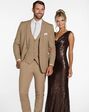 BLACKTIE METRO Camel Wedding Suit Champagne Tuxedo - thumbnail - 5