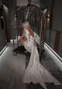 Olivia Bottega Short Satin Wedding Dress Tofa with Huge Bow A-Line Wedding Dress - thumbnail - 7