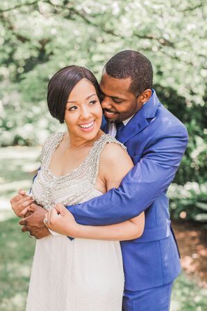 Romantic Couple in Vow Renewal Outfits
