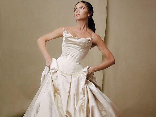 Victoria Beckham re-wearing Vera Wang wedding dress