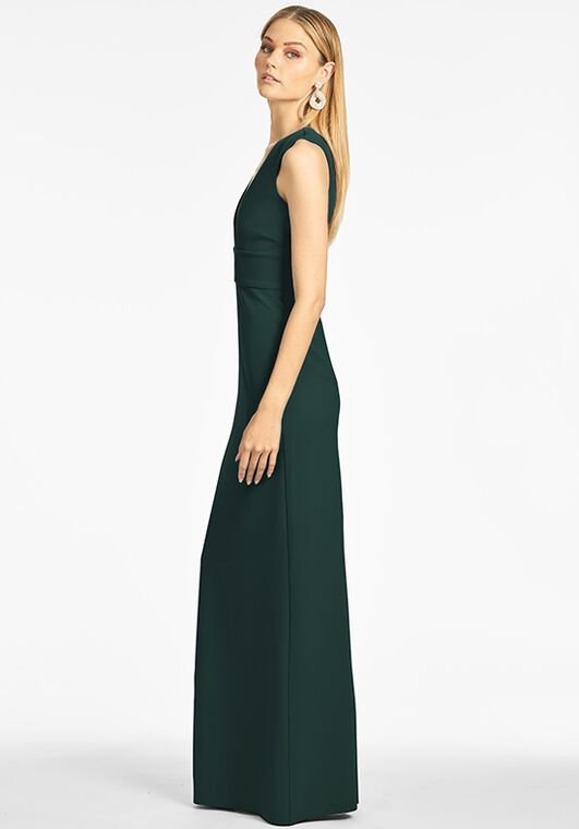 Sachin & Babi Loretta Gown - Emerald V-Neck Bridesmaid Dress - 3