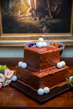 Golf-Themed Square Groom's Cake