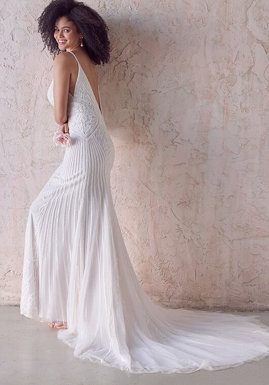 Maggie Sottero AMBREAL Sheath Wedding Dress - 6