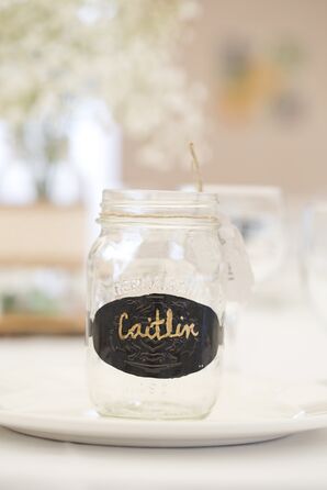 Custom Name Tag Mason Jar Favors