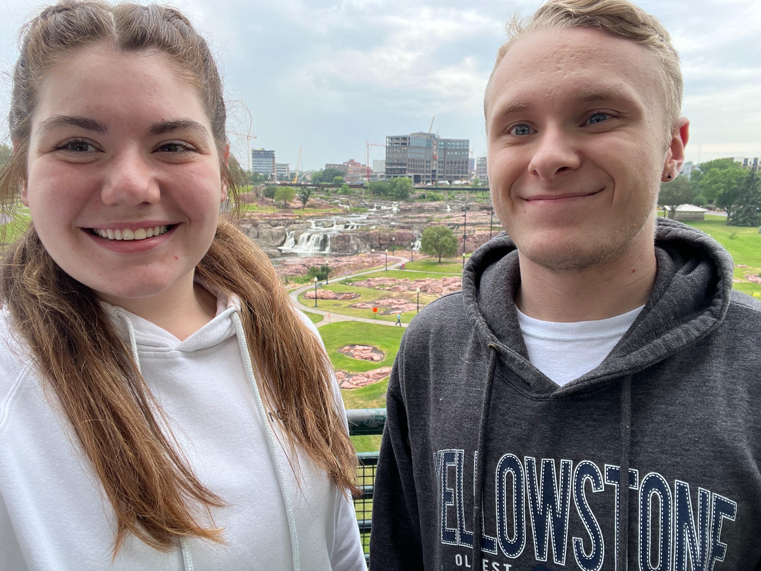 Our first trip to Falls Park after work.