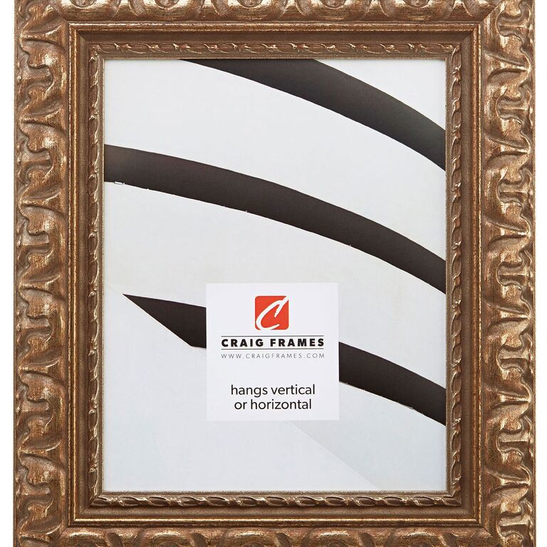 Vintage-inspired wooden frame with bronze finish traditional 19-year anniversary gift 