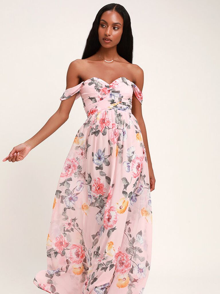 Flowered Bridesmaid Dress