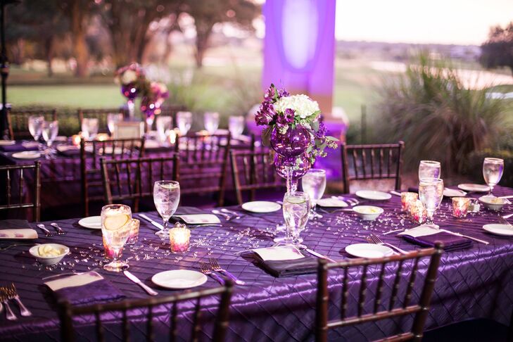 Purple Reception Decor