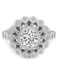 Friendly Diamonds Vintage Princess, Cushion, Round, Oval Cut Engagement Ring