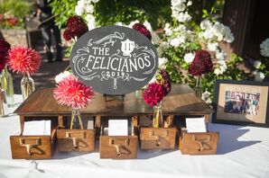 Library-Inspired Index Card Escort Card