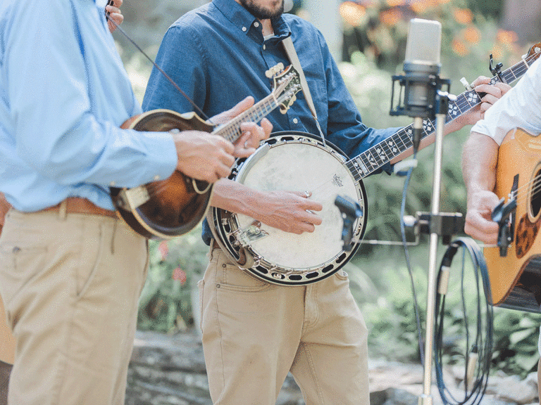 Wedding band playing banjos.